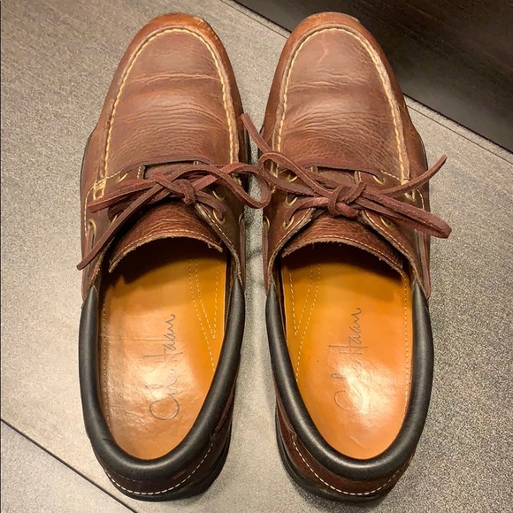 Cole Haan Brown Leather Boat Shoes - Picture 4 of 7